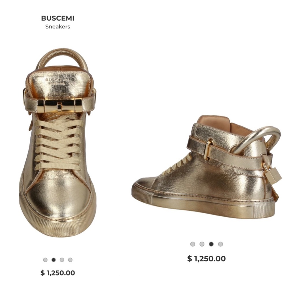 Gold Buscemi Sneakers Men